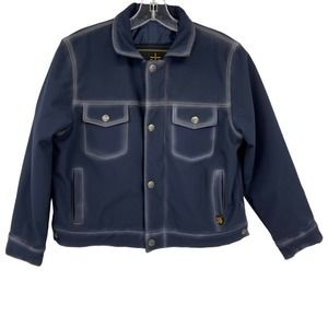 STS Ranchwear Brumby Jacket Navy Blue Softshell Western Pockets Youth L